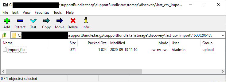 Support Bundle Opened in 7-Zip